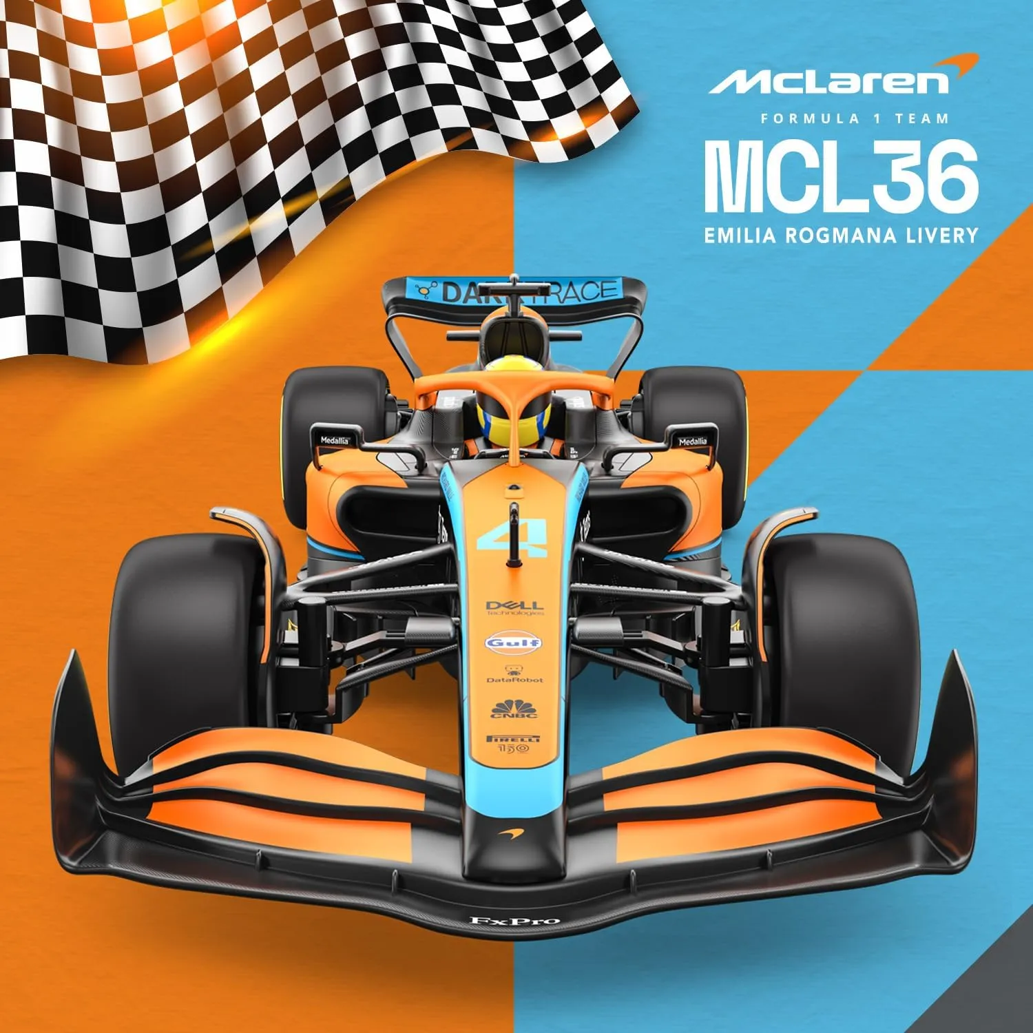 RASTAR McLaren MCL36 Formula 1 Race RC Car 1/12 Scale McLaren F1 Remote Control Toy Car