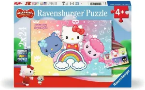 Ravensburger - 12001034 Children's Puzzle - 2 x 24 Pieces - Hello Kitty - Suitable for Ages 4 and Above - Premium Puzzle - 2 x Life Size Posters - Fantasy