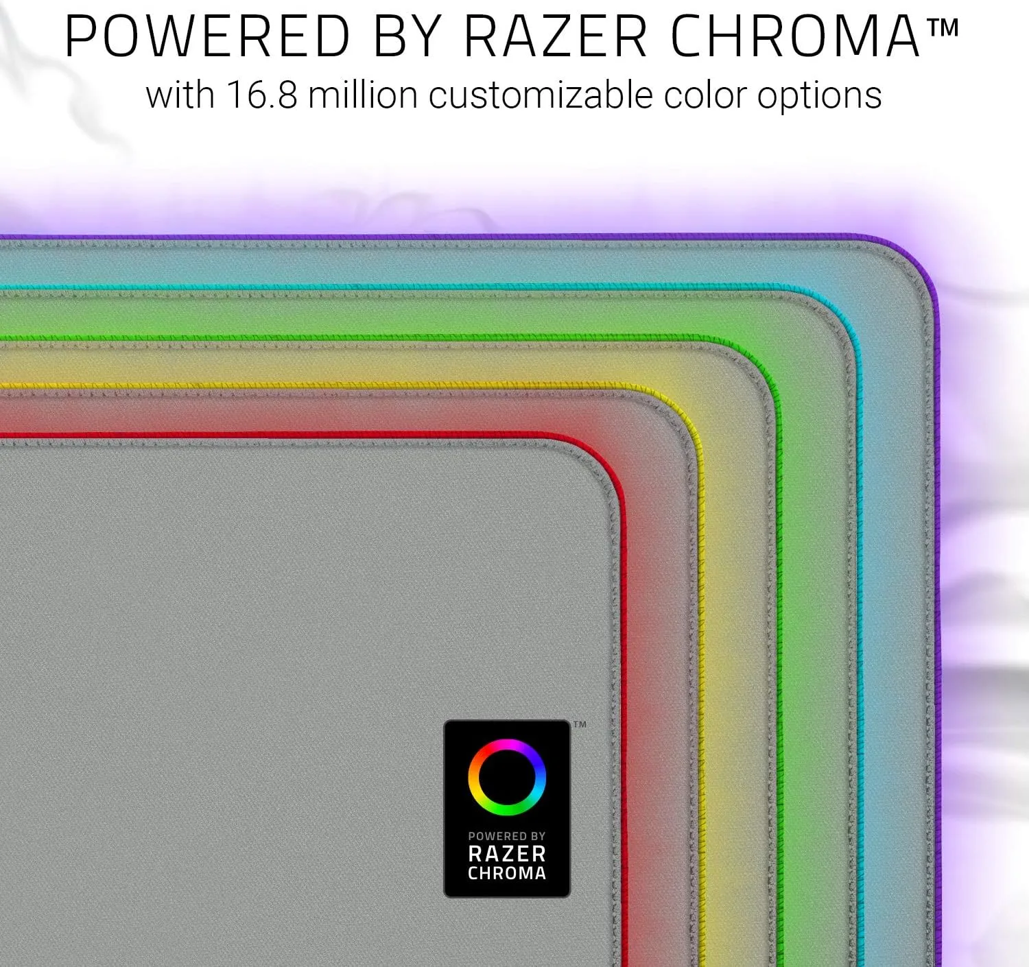 Razer Goliathus Extended Chroma Gaming Mouse Pad: Customizable Chroma RGB Lighting - Soft, Cloth Material - Balanced Control & Speed - Non-Slip Rubber Base - Mercury White