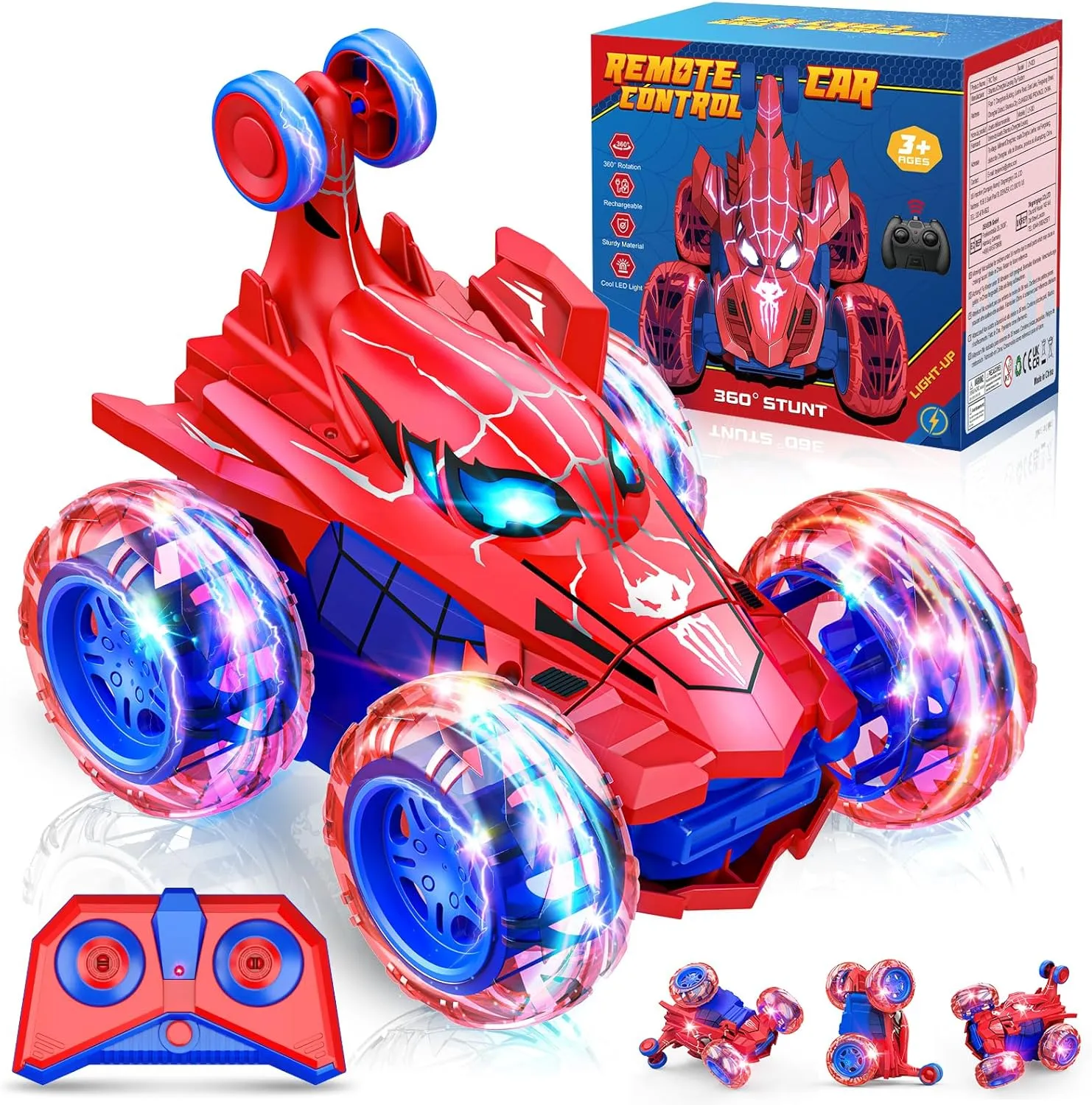 RC Cars Boys Toys Remote Control Car for 3 4 5 6 7 8 9 10 Year Old Boys Girls 360° Flips 4WD RC Stunt Car Kids Toys Easter Basket Stuffers for Kids Boys Age 3-5 4-6 5-7 6-8 8-10