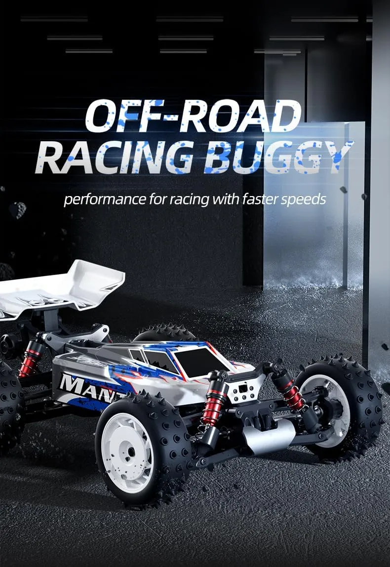 RC Cars for Adults, 4X4 High Speed Motor Professional RC Racing Car, All Terrain Climbing Offroad Waterproof, Gift for Adults (3 Battery/Blue)
