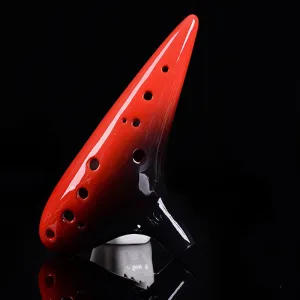 Red Alto Twelve Hole, Porcelain Flute