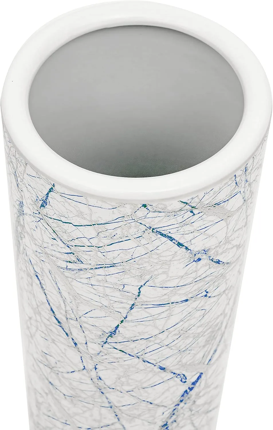 Red Lantern Oriental Furniture 24" Abstract Blue & Silver Umbrella Stand