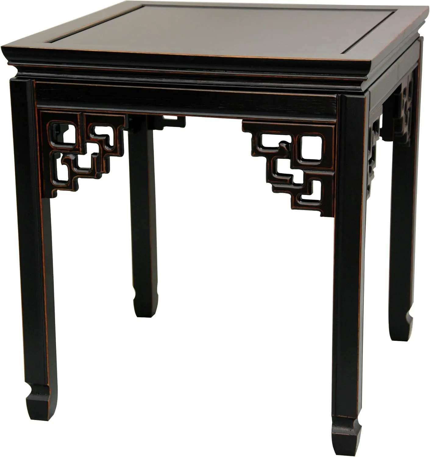 Red Lantern Rosewood Square Ming End Antique Black Table