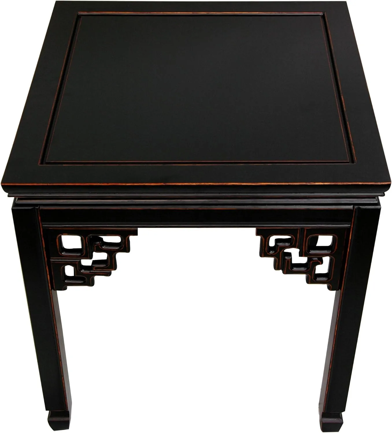 Red Lantern Rosewood Square Ming End Antique Black Table