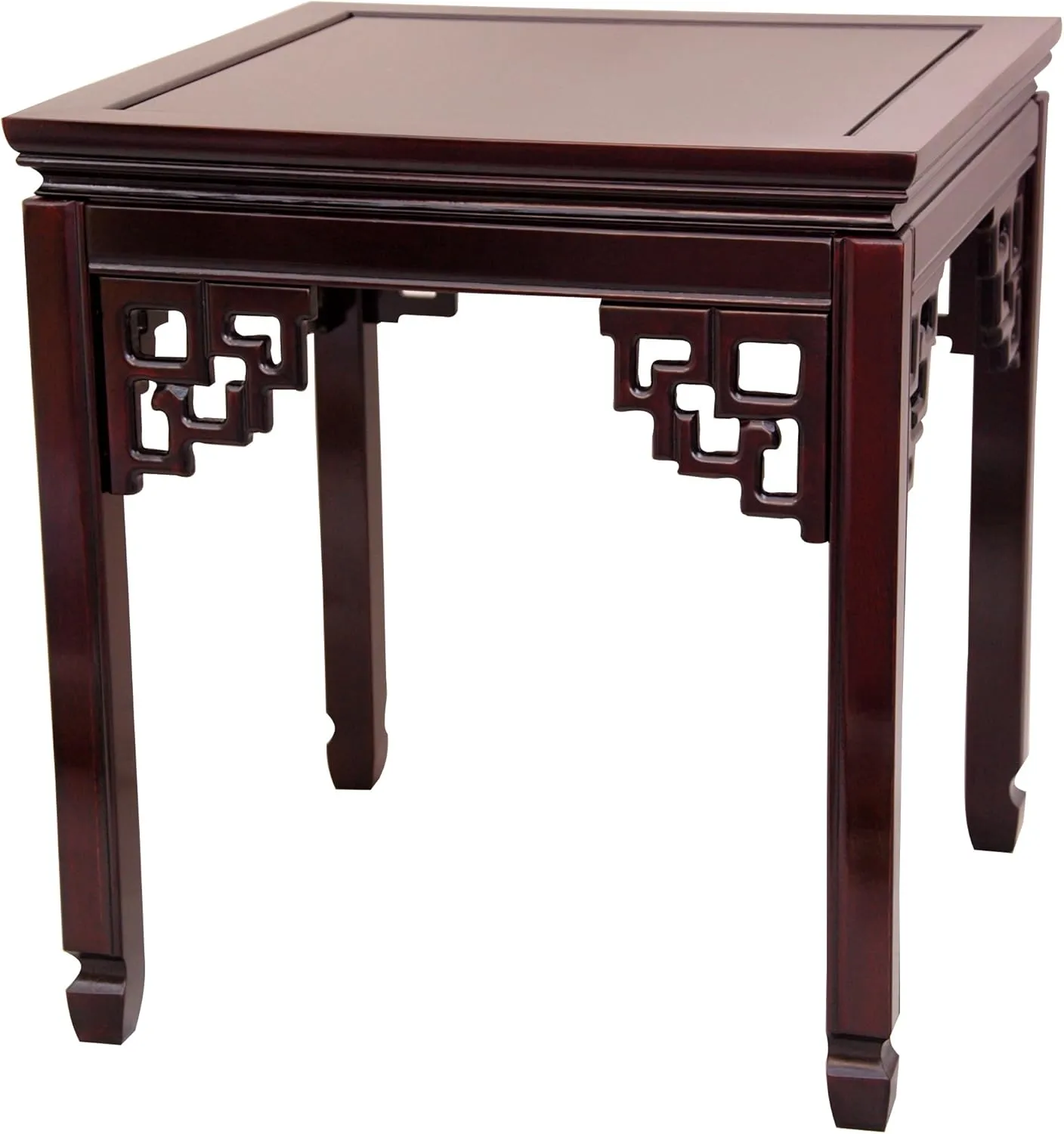 Red Lantern Rosewood Square Ming End Table