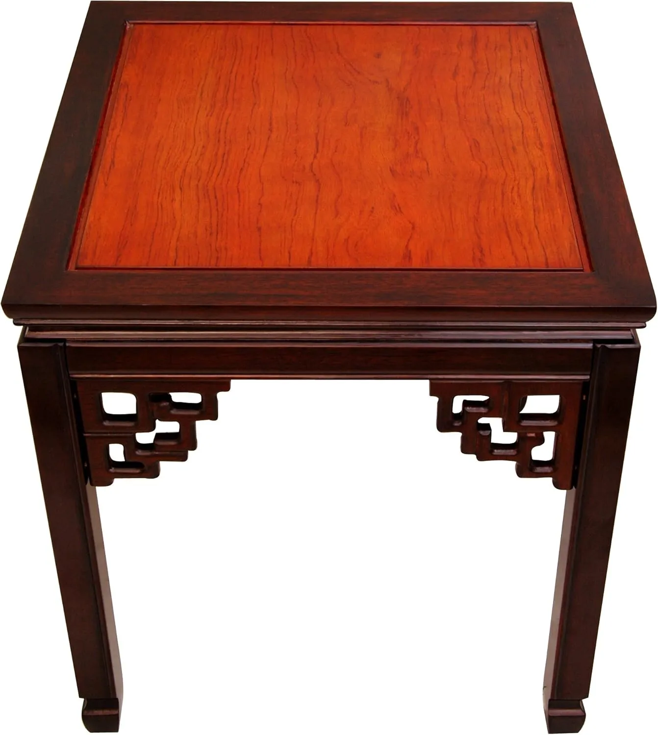 Red Lantern Rosewood Square Ming End Two-Tone Table
