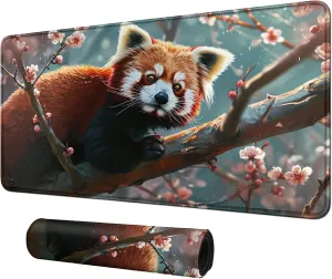 Red Panda for MTG & TCG Playmat Mouse Pad,BFDHGQZC 24" x 14" Game Mat for MTG/RPG/CCG Trading Card Game Playmats Table Mat Perfect for Card Games Video Games Computer Office