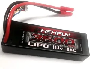 Redcat Racing Hexfly 3600 25C 11.1V LiPo Battery for RC Car or Boat Vehicle