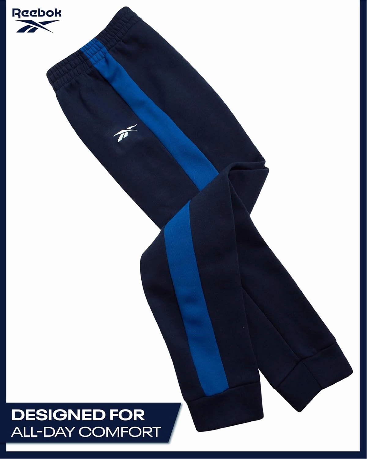 Reebok Boys' Active Sweatsuit - 2 Piece Performance Fleece Zip Hoodie Sweatshirt and Jogger Sweatpants - Activewear Set, 8-14
