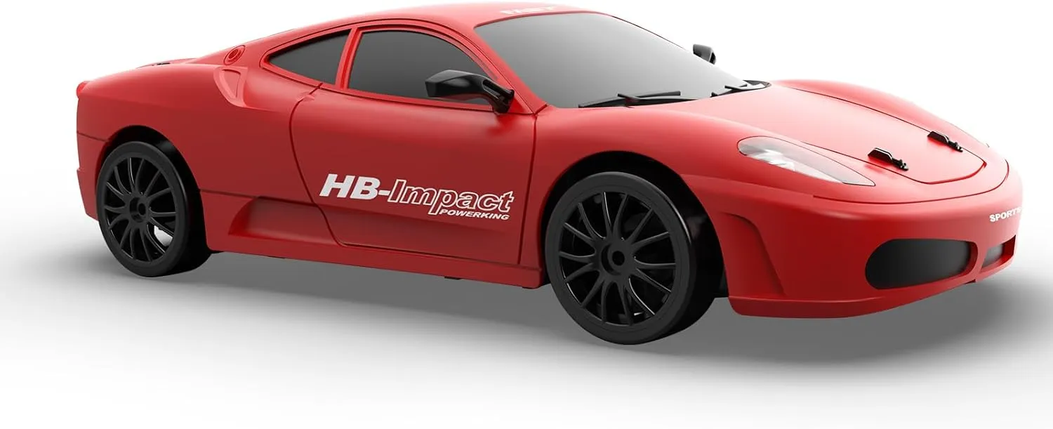 Remote Control Car RC Drift Car 2.4GHz 1:24 Scale 4WD High Speed RC Cars Vehicle with LED Lights Batteries and Drifting Tires Racing Sport Toy Cars for Adults Boys Girls Kids Gift