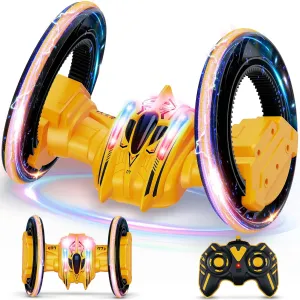 Remote Control Car, Two Wheel Rolling Stunt Car, 2.4GHz RC Crawlers with Light Music Drift, RC Cars for Kids Boys Girls Toy Gift Age 3 4 5 6 7 8-12 Year Old Birthday