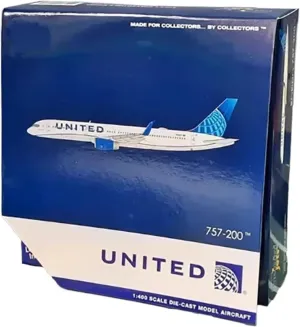 Replica Aircraft Models 1:400 Finished Model Aircraft GJUAL2061 for United Airlines 757-200 N48127 Detailed Scale Airplane Aviation Memorabilia Miniature Airplane Model