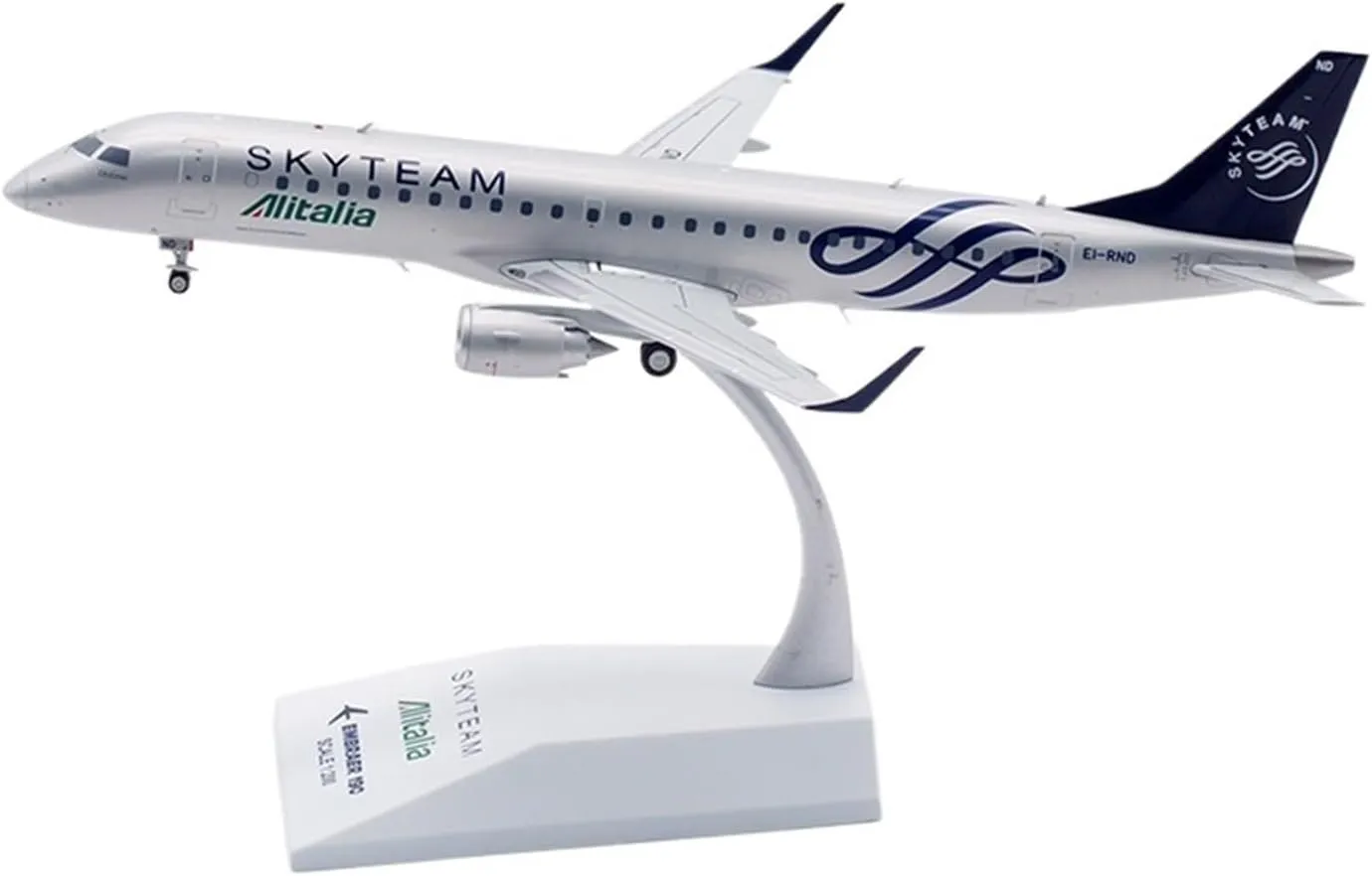 Replica Aircraft Models 18CM Scale Aircraft Replica 1/200 for Alitalia ERJ-190STD EI-RND SkyTeam Highly Detailed Finished Airplane Model Miniature Airplane Model