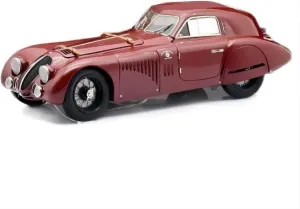 Resin Car Vehicle Model Fit for Alfa 8C 2900B 1938 1 18 Alloy Classic Car Model Collectible Retro Ornament Gift Display Festive Deluxe Gift