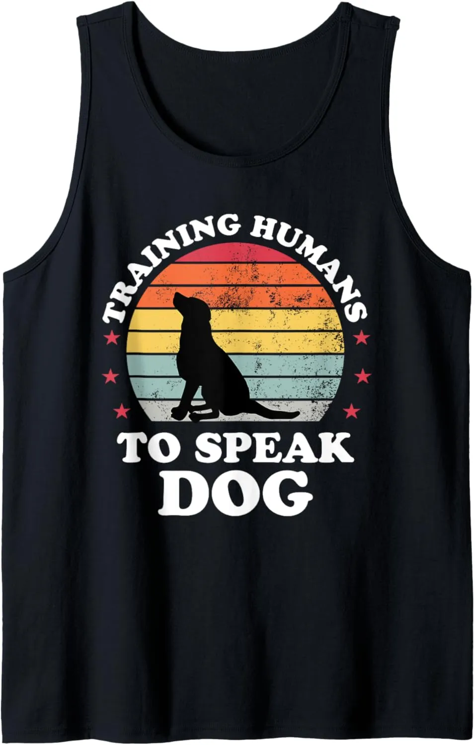 Retro Dog Commands Obedience Training Funny Dog Trainer Tank Top