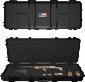 Rifle Case, Mil-Spec, 3 Layer Pick and Pluck Cube Foam 43~54.3 in,4~6 latches,IP67
