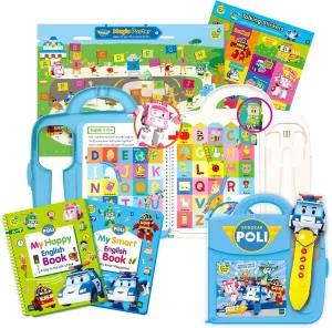 Robocar Poli, Alphabet Learning Toys, Interactive Activity Books 2 , Singing Speaking Reading Talking Pen, Preschool Toddlers Kids Age 1 2 3 4 5, Little Future Book, TOYTRON