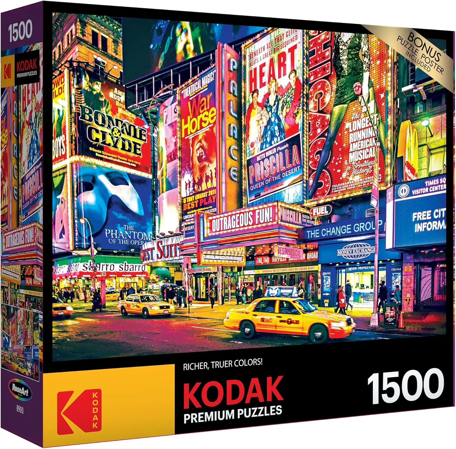 RoseArt - Kodak Premium - Broadway, NYC - 1500 Piece Jigsaw Puzzle for Adults