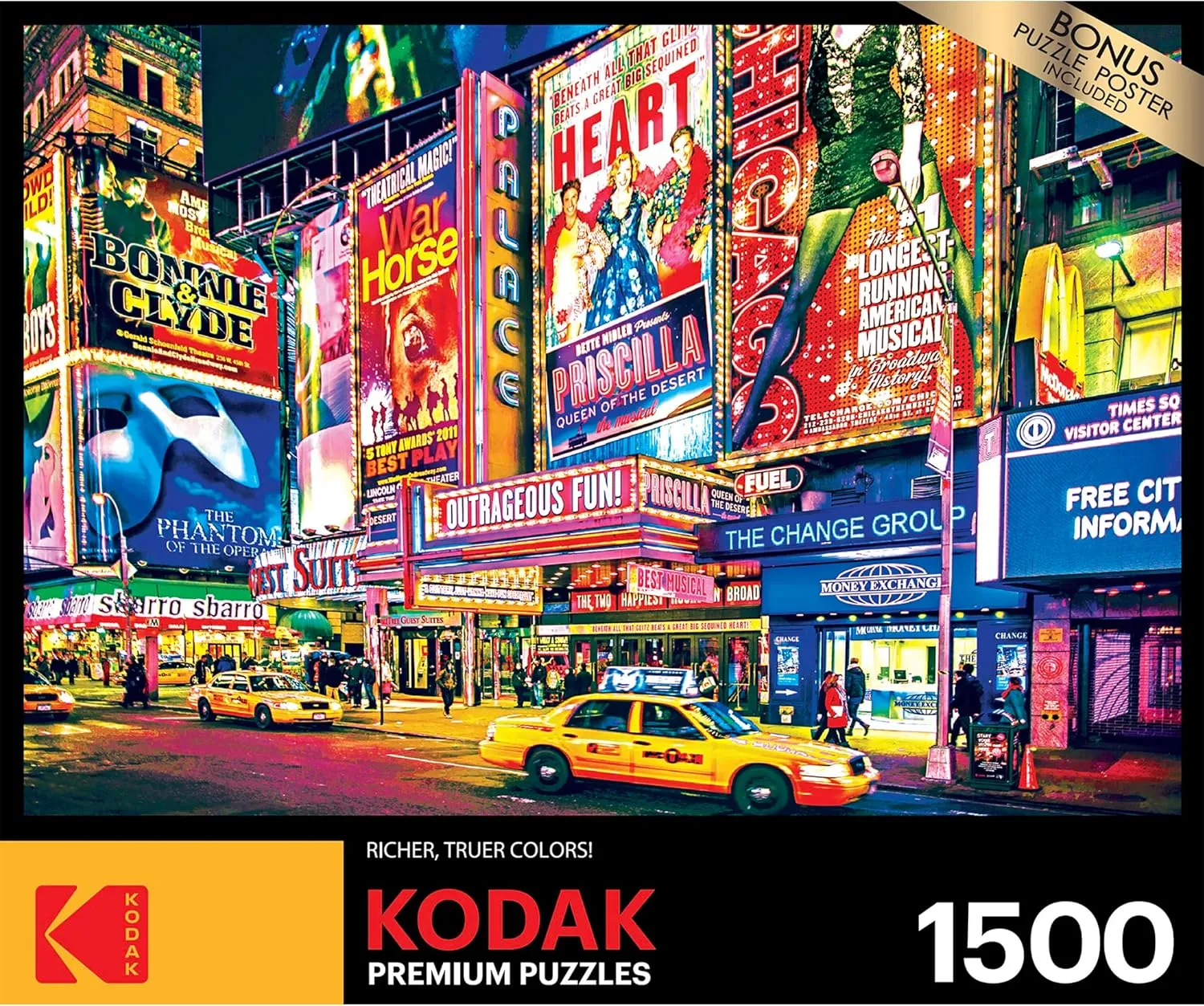 RoseArt - Kodak Premium - Broadway, NYC - 1500 Piece Jigsaw Puzzle for Adults
