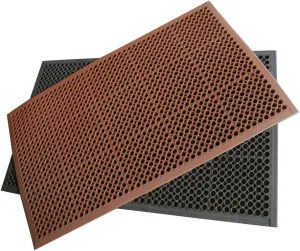 Rubber-Cal 03_122_WBK 1/2-inch Dura Chef Anti-Slip Rubber Kitchen Mat, 1/2" x 36" x 60", Black