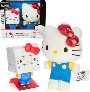 Rubik’s Cube Hello Kitty Cuber, Hello Kitty Collectible & Desk Décor, Problem-Solving Brain Teaser, Classic Color-Matching Puzzle, Fidget Toy & Sensory Puzzle for Adults, Teens & Kids, for Ages 8 & Up