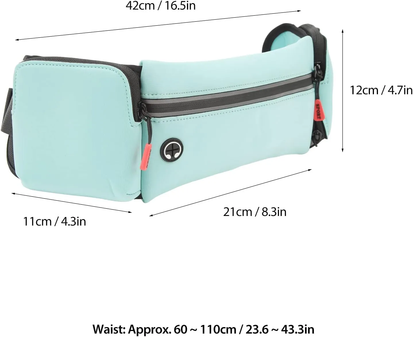 Running Waist Pack with Water Bottle Holder, Running Waist Pack Hydration Belt Water Bottle Holder Pouch Waterproof for Hiking Climbing Outdoor Sports Fitness