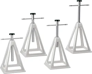 RVGUARD RV Stack Jacks 4 Pack with Storage Bag, Aluminum Stabilizer Jacks for RV Trailer Camper, Single Support Up to 6000 Lbs, Adjustable from 11" to 17"