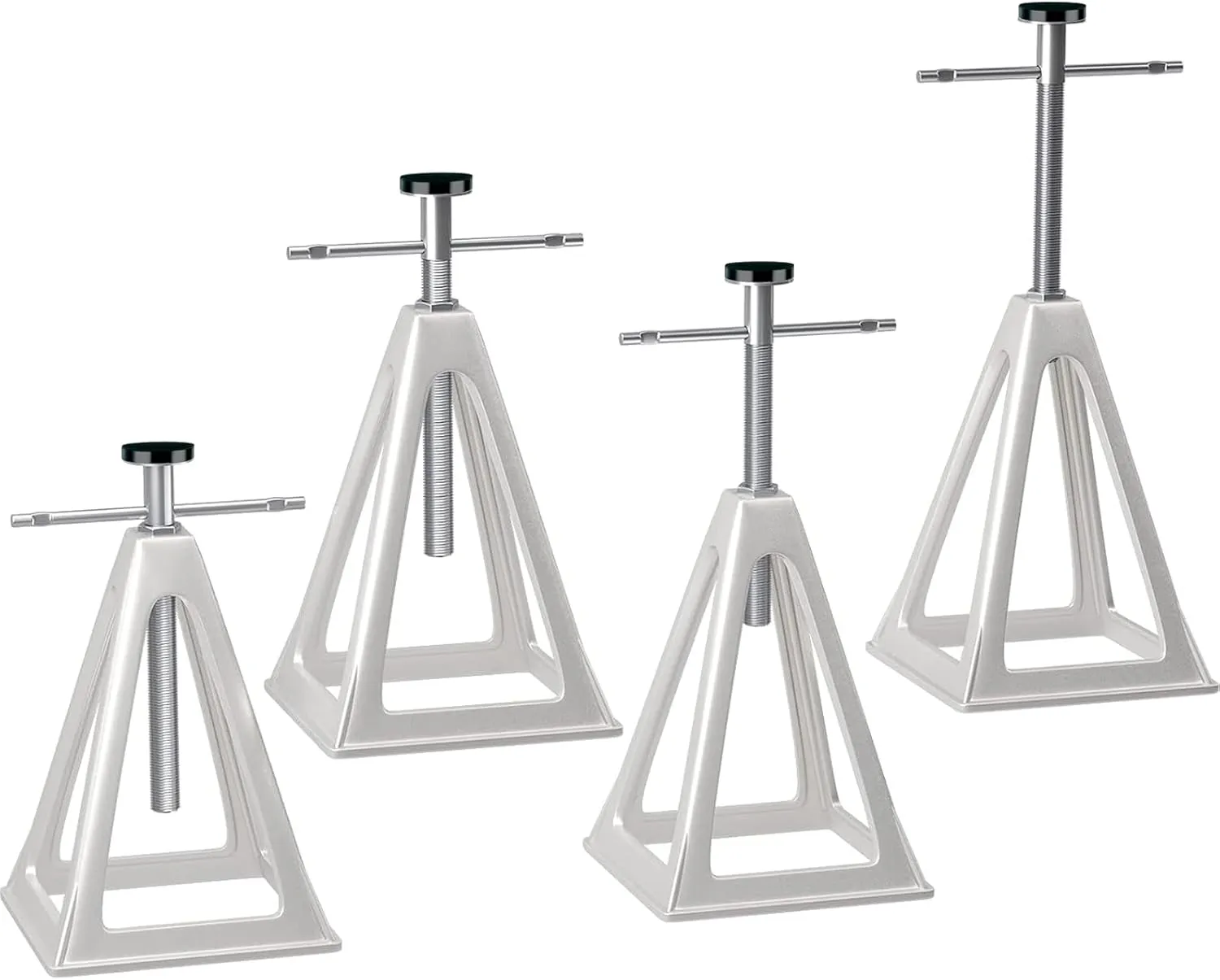 RVGUARD RV Stack Jacks 4 Pack with Storage Bag, Aluminum Stabilizer Jacks for RV Trailer Camper, Single Support Up to 6000 Lbs, Adjustable from 11" to 17"