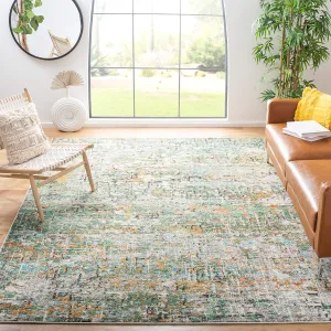 SAFAVIEH Area Rug 8x10 - Madison Collection - Large - Green & Turquoise, Modern Abstract Design, Non-Shedding & Easy Cleaning, Ideal for Living Room, Bedroom, Office, Dining Space (MAD460Y)