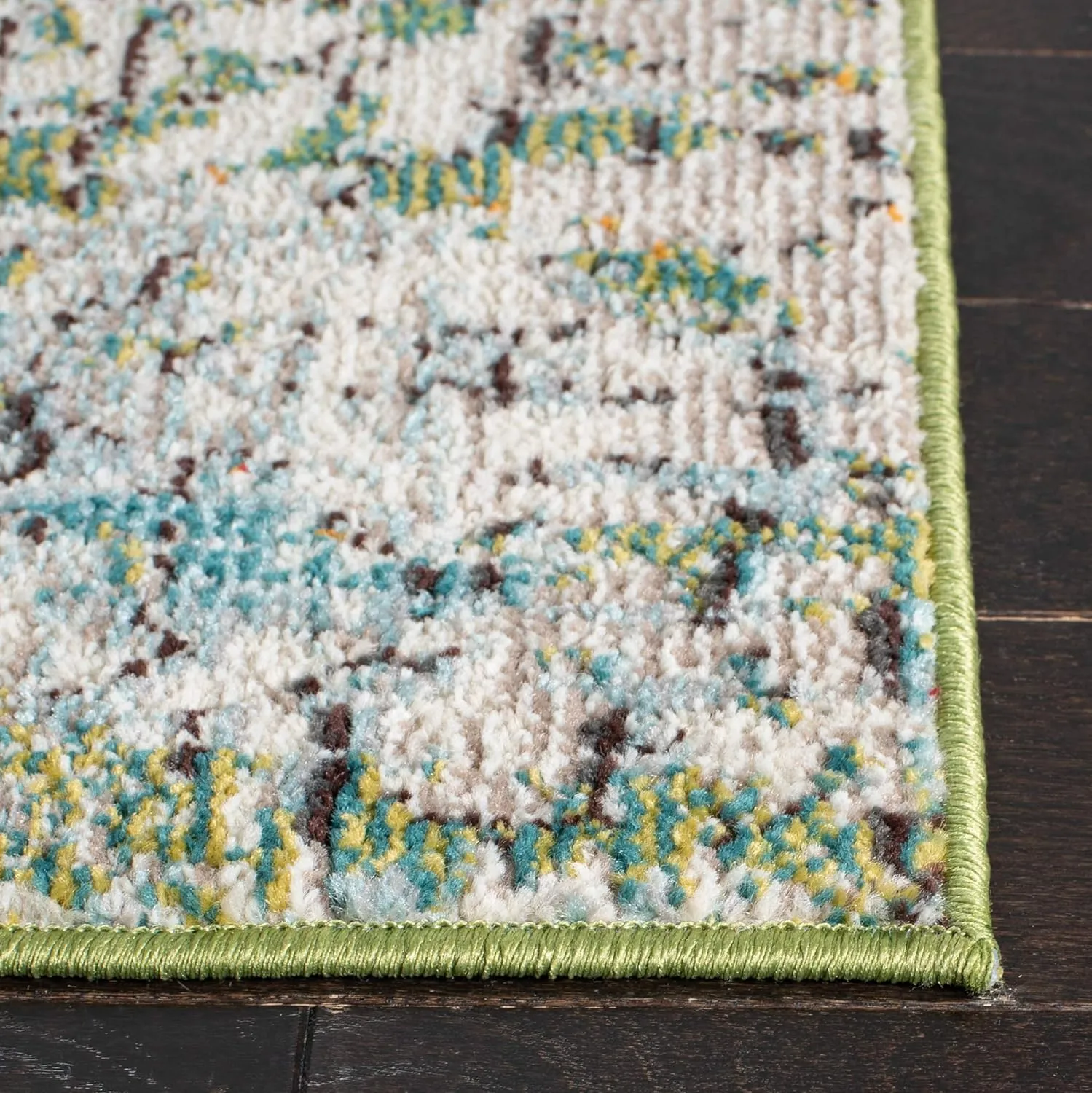 SAFAVIEH Area Rug 8x10 - Madison Collection - Large - Green & Turquoise, Modern Abstract Design, Non-Shedding & Easy Cleaning, Ideal for Living Room, Bedroom, Office, Dining Space (MAD460Y)