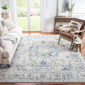 SAFAVIEH Area Rug 8x10 - Madison Collection - Large - Grey & Ivory, Snowflake Medallion Distressed Design, Non-Shedding & Easy Cleaning, Ideal for Living Room, Bedroom, Office, Dining Space (MAD603F)