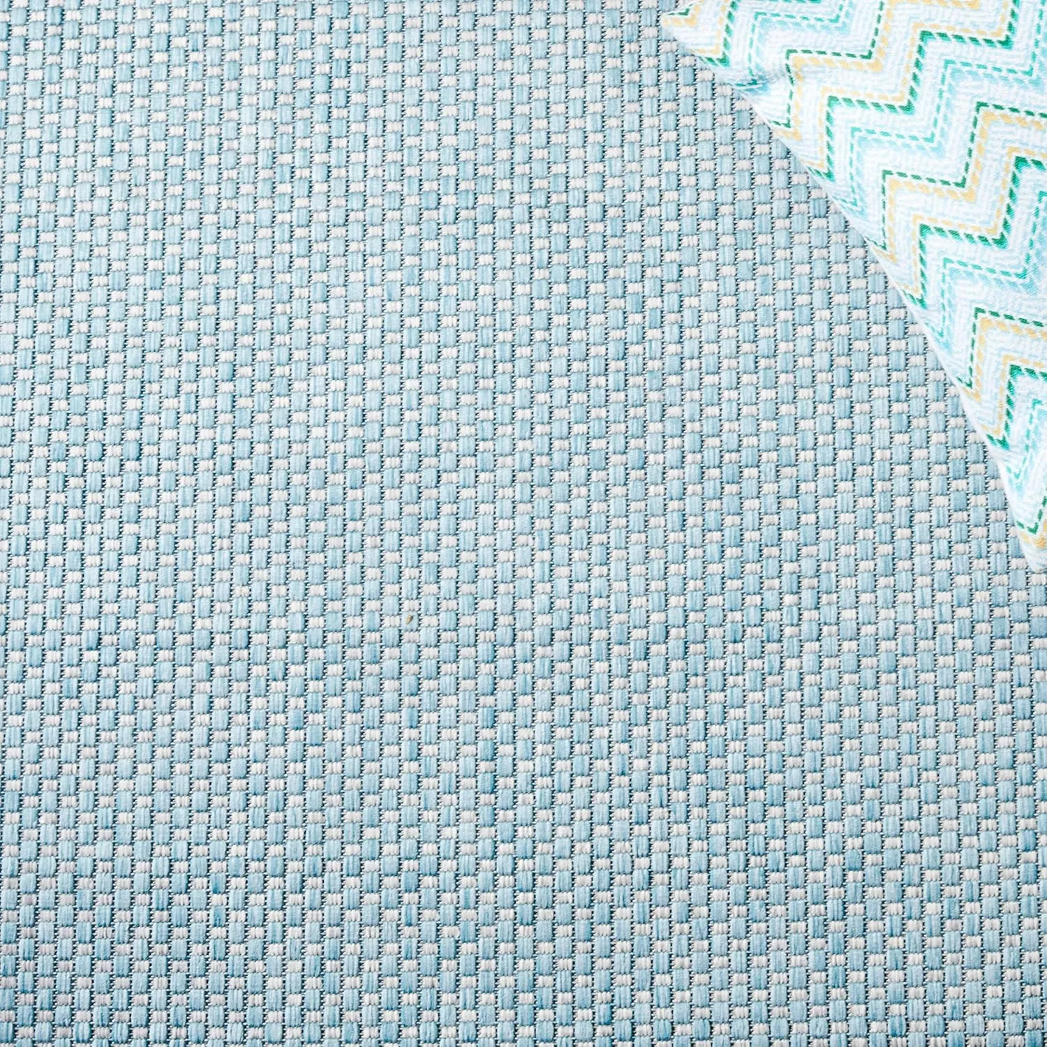 SAFAVIEH Courtyard Collection 2'3" x 10' Aqua/Grey CY8521 Indoor/ Outdoor Waterproof Easy-Cleaning Patio Backyard Mudroom Runner-Rug