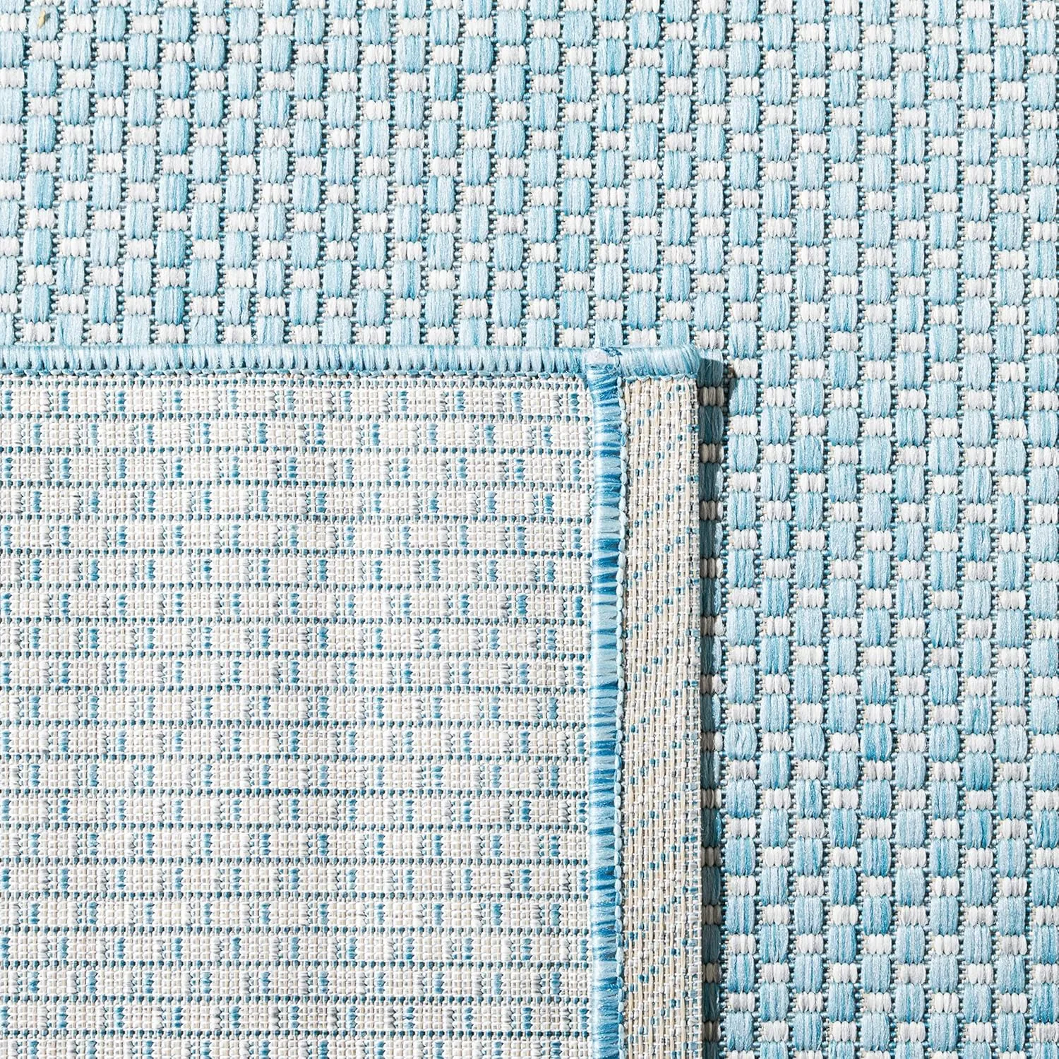 SAFAVIEH Courtyard Collection 2'3" x 10' Aqua/Grey CY8521 Indoor/ Outdoor Waterproof Easy-Cleaning Patio Backyard Mudroom Runner-Rug