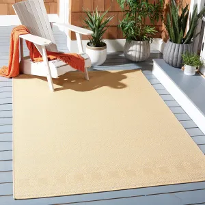 SAFAVIEH Courtyard Collection Area Rug - 8' x 10', Gold & Beige, Non-Shedding & Easy Care, Indoor/Outdoor & Washable-Ideal for Patio, Backyard, Mudroom (CY6235-30612)