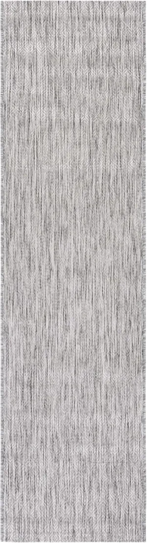 SAFAVIEH Courtyard Collection Runner Rug - 2'3" x 8', Light Grey & Dark Grey, Geometric Pattern, Indoor/Outdoor & Washable, Ideal for Patio, Backyard, Mudroom (CY8520-59022-28)