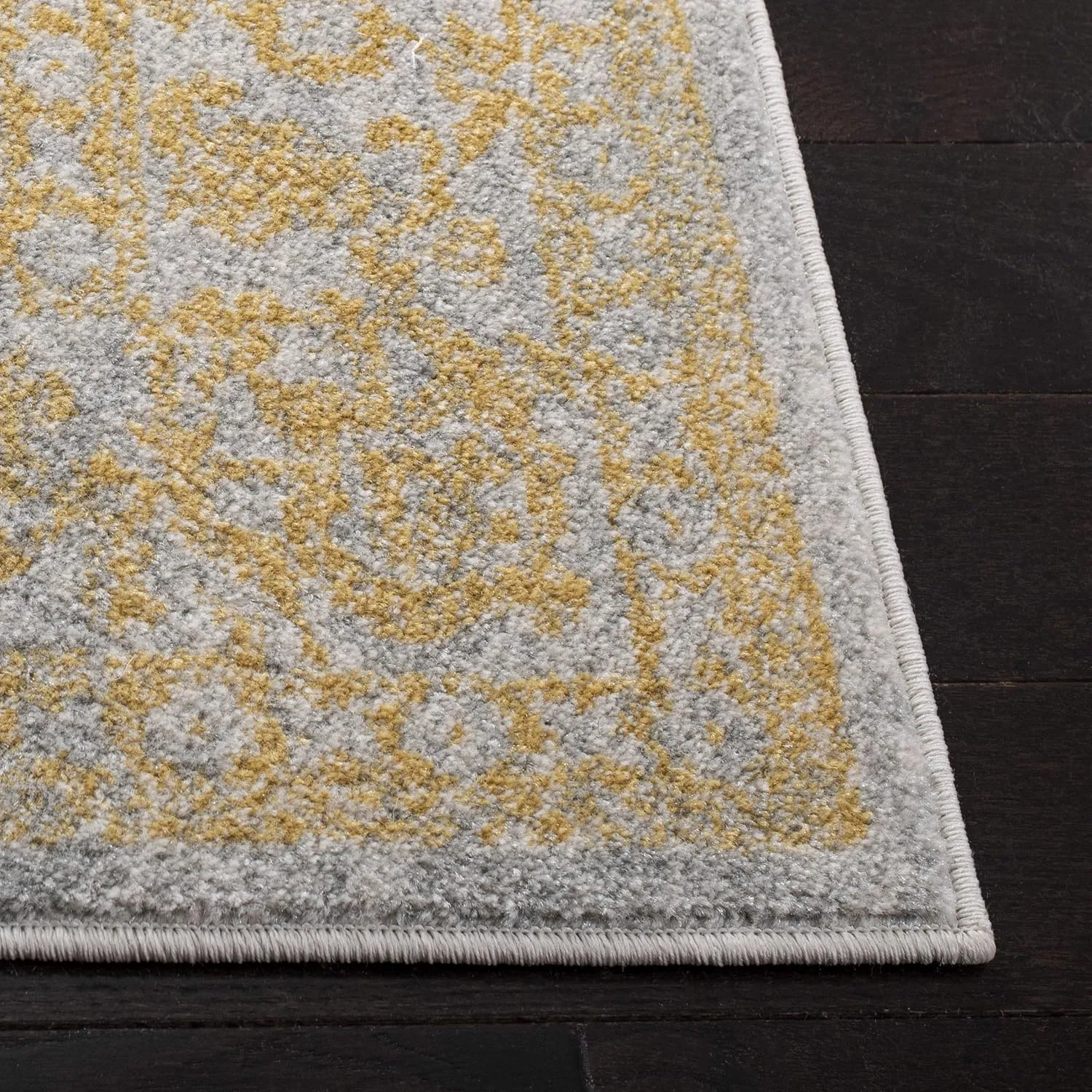 SAFAVIEH Evoke Collection 8' x 10' Ivory/Gold EVK256B Oriental Distressed Non-Shedding Living Room Bedroom Dining Home Office Area Rug