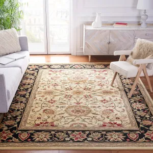 SAFAVIEH Lyndhurst Collection Area Rug - 8' x 10', Ivory & Black, Traditional Oriental Design, Non-Shedding & Easy Care, Ideal for High Traffic Areas in Living Room, Bedroom (LNH212B)