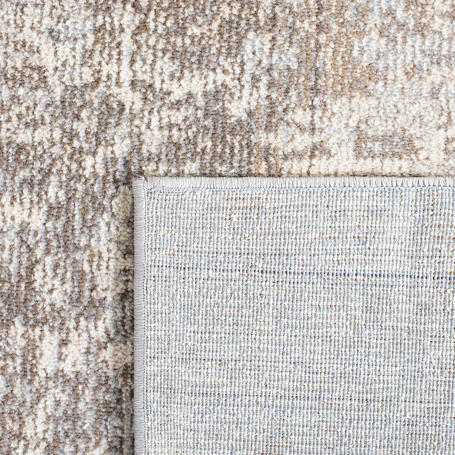 SAFAVIEH Madison Collection 8' x 10' GreyBeige MAD471G Modern Abstract Non-Shedding Living Room Bedroom Area Rug