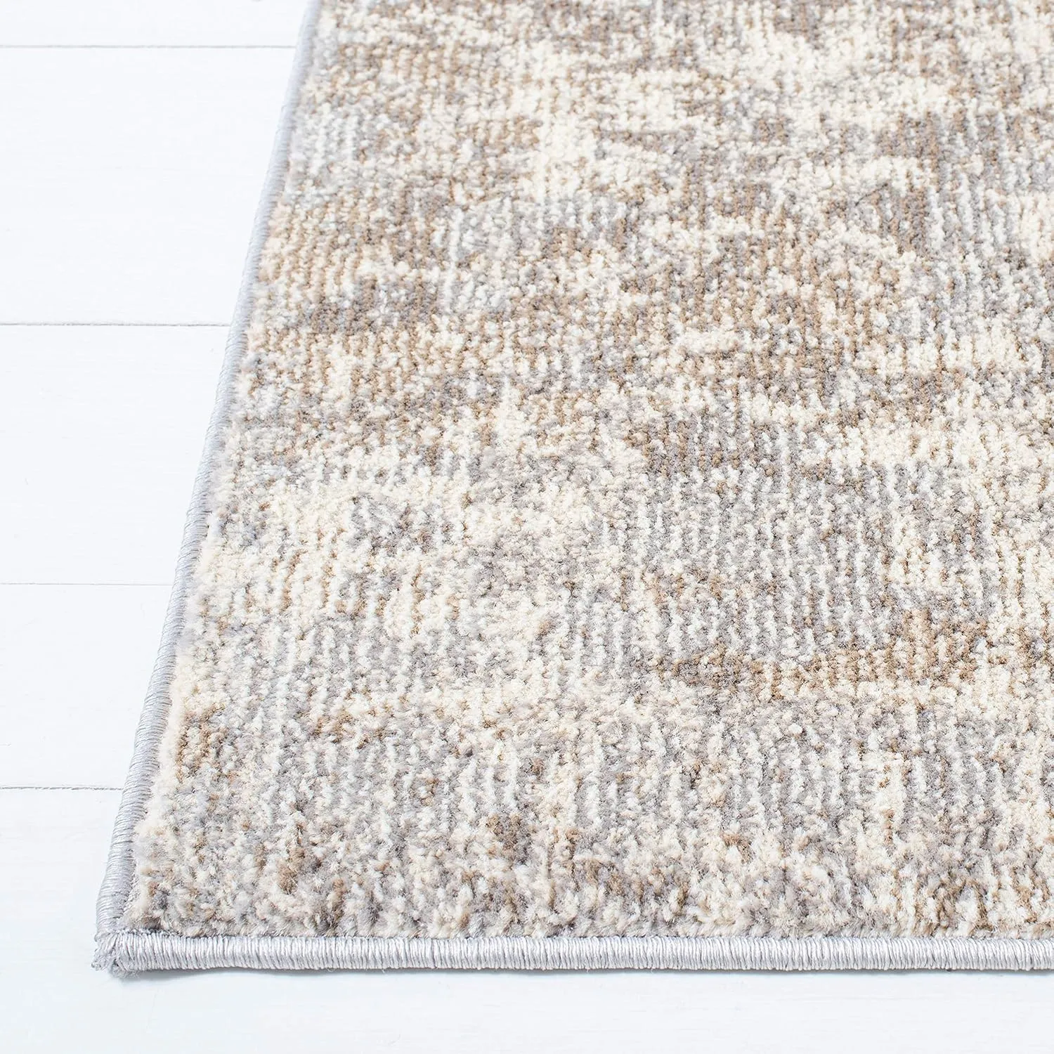 SAFAVIEH Madison Collection 8' x 10' GreyBeige MAD471G Modern Abstract Non-Shedding Living Room Bedroom Area Rug
