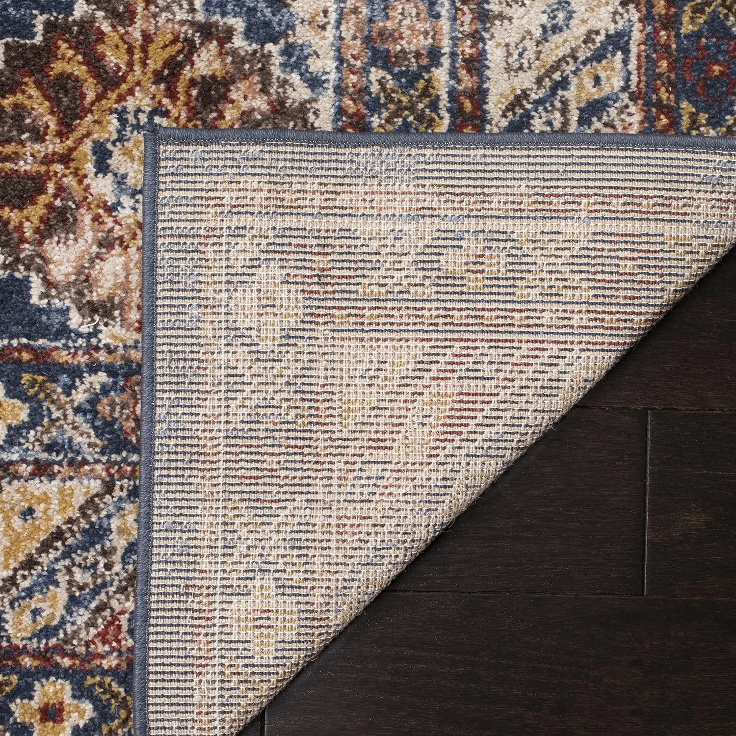 SAFAVIEH Bijar Collection Area Rug - 8' x 10', Royal & Ivory, Traditional Oriental Distressed Design, Non-Shedding & Easy Care, Ideal for High Traffic Areas in Living Room, Bedroom (BIJ653B)