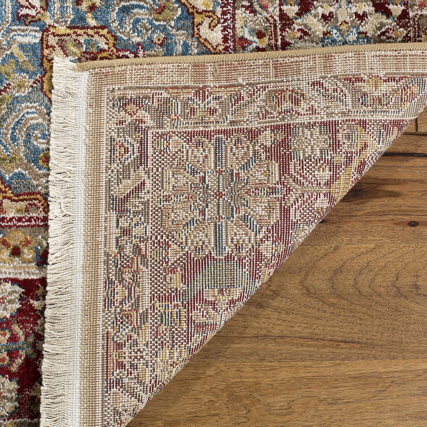 SAFAVIEH Kashan Collection Accent Rug - 2'6" x 4', Ivory & Red, Traditional Design, Stain Resistant, Ideal for High Traffic Areas in Hallway, Bathroom & Home Office (KSN305K-24)