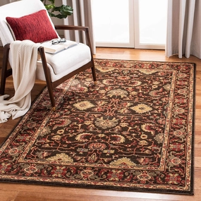 SAFAVIEH Mahal Collection Area Rug - 5'1" x 7'7", Brown & Beige, Traditional Oriental Design, Non-Shedding & Easy Care, Ideal for High Traffic Areas in Living Room, Bedroom (MAH693T)