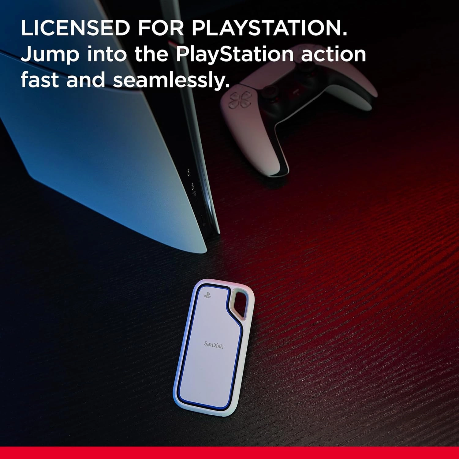 SanDisk 2TB Extreme Portable SSD, Officially Licensed for PlayStation 5 Console and PC - up to 1000MB/s, USB-C, USB 3.2 Gen 2, Drop Protection - External Solid State Drive - SDSSDE62P-2T00-G25