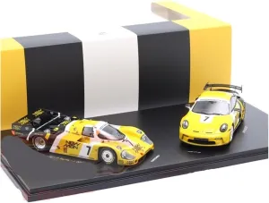 Scale Model Resin 1:43 German for Porsche Original Spark 911 992 GT3 956 Le Mans Race Set car Model Coupe Simulation