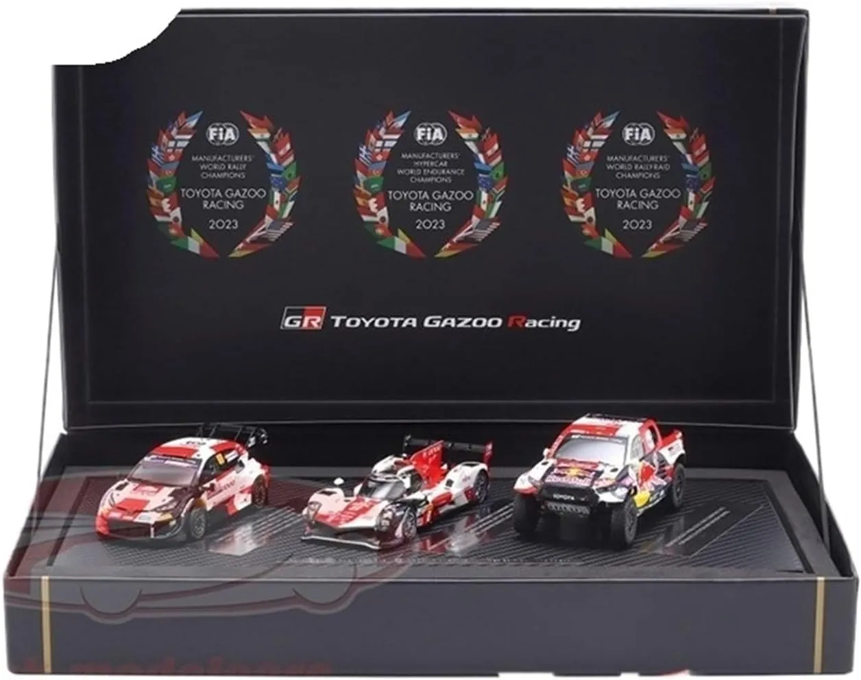 Scale Model Resin 1:43 Spark for Toyota GR Gazoo Racing 2023 Triple Crown Three-Piece Set Racing Model Collection Coupe Simulation