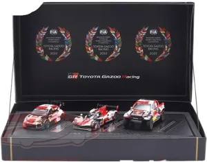 Scale Model Resin 1:43 Spark for Toyota GR Gazoo Racing 2023 Triple Crown Three-Piece Set Racing Model Collection Coupe Simulation