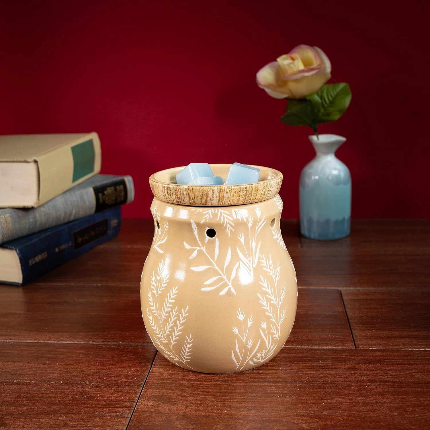 Scentsationals Wax Melt Warmer, Wax Warmer for Scented Wax Melts - Autumn Collection Hattie Leaves - Candle Wax Melter for Fragrance Cubes and Tarts