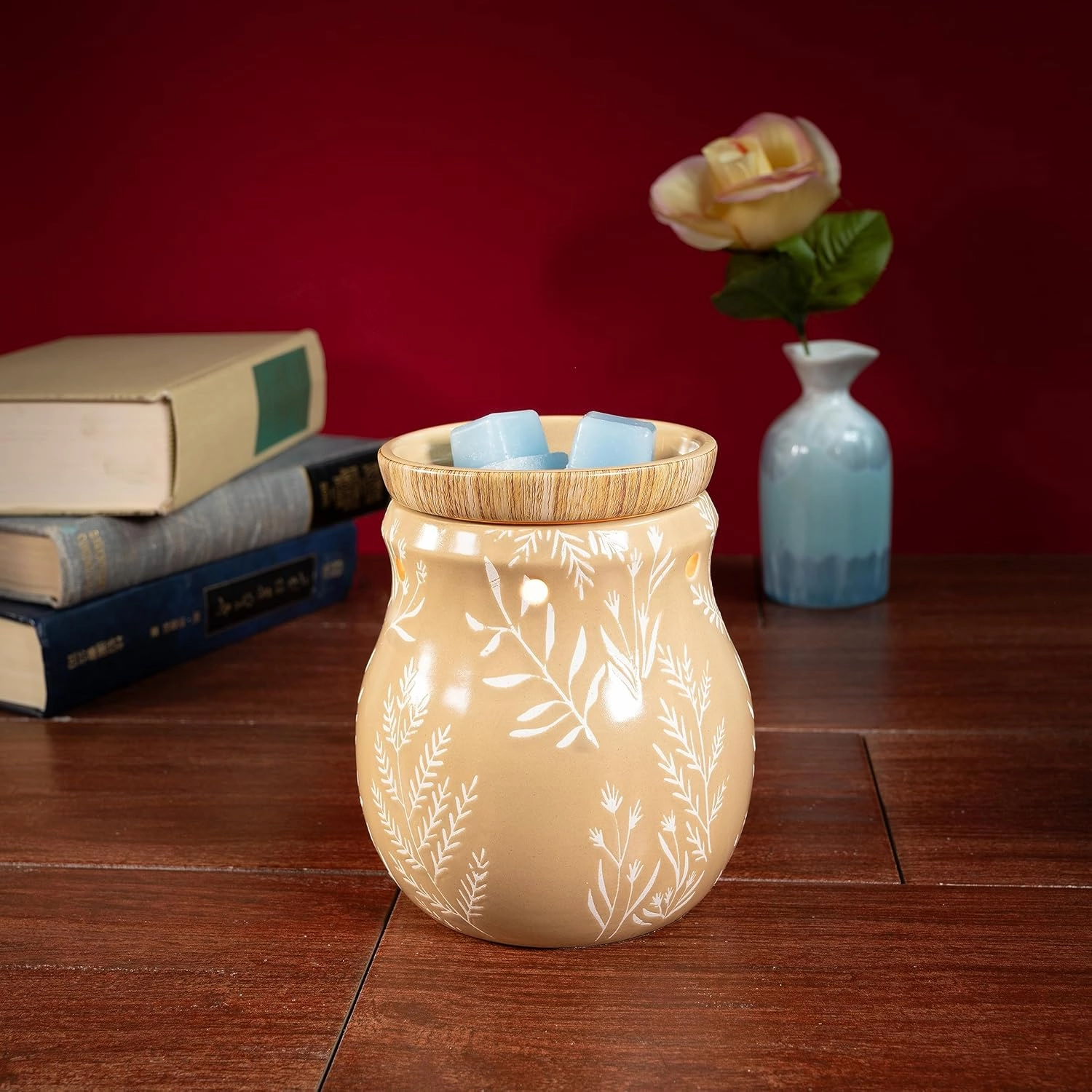 Scentsationals Wax Melt Warmer, Wax Warmer for Scented Wax Melts - Autumn Collection Hattie Leaves - Candle Wax Melter for Fragrance Cubes and Tarts