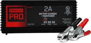 Schumacher Electric Pro 3-in-1 Battery Charger, Maintainer, and Desulfator, SPR1627 Fully Automatic - 2 Amp, 6 Volt and 12 Volt - for Motorcycle, Power Sport, Car, and Marine Batteries